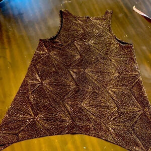 New York & Company Women Sleeveless Shirt M Glittery Formal Party Blouse NewYear